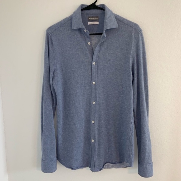 Michael Kors Slim Fit Fine Gauge Kit Button Down Shirt - Picture 9 of 9